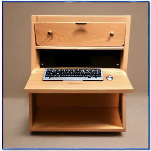 Prompt: hardwood computer case