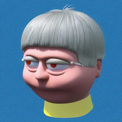 Prompt: 3 d model of ralph wiggum head