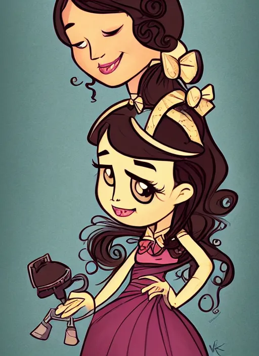 Image similar to a portrait of a pretty young lady by brian kesinger