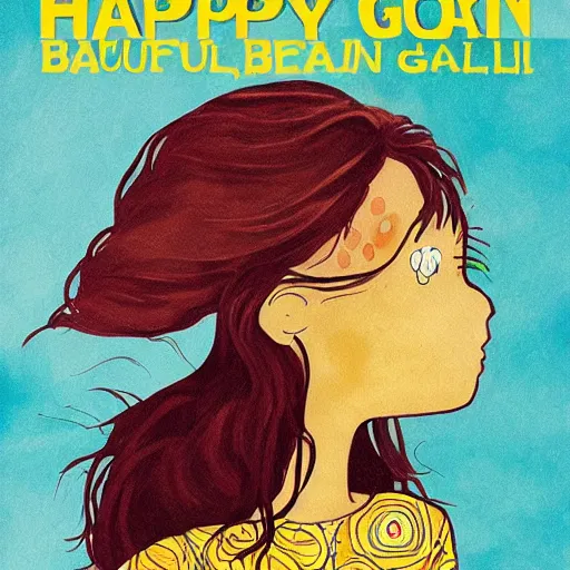 Image similar to happy birthday beautiful worrier girl, book cover by Neil Gaiman