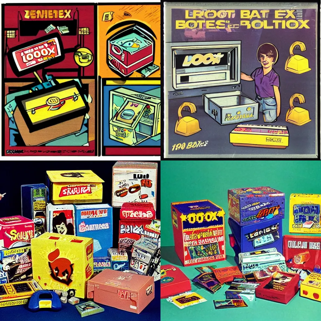 Prompt: loot box, 1980