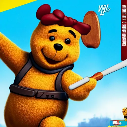 Image similar to winnie the poo hasbro g. i joe 4 k