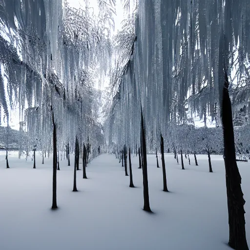 Prompt: ice trees