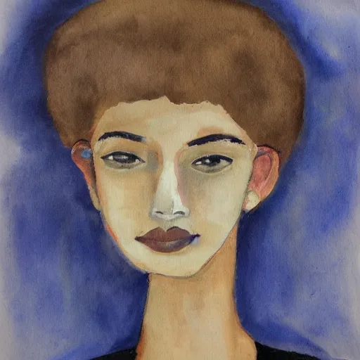 Image similar to portrait of a woman by ana paula azevedo
