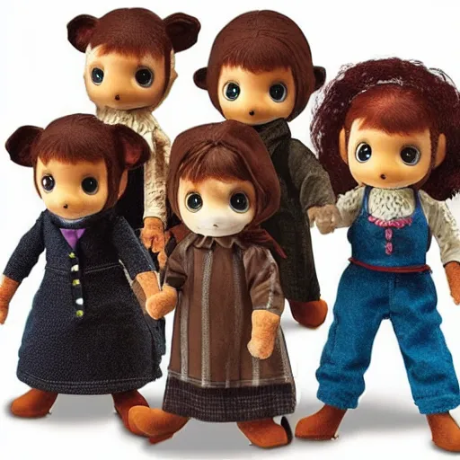 Prompt: “ calico critters, vampire, werewolf, frankenstein, miss frankenstein, product photo. ultra detailed. ”