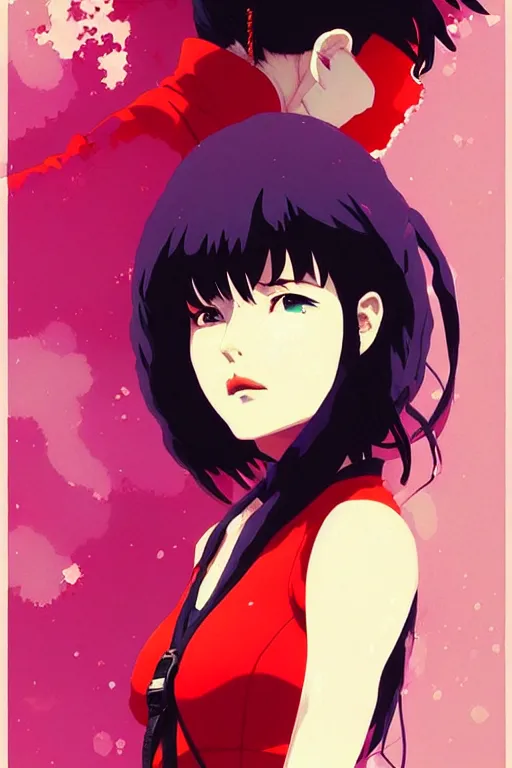 Image similar to a ultradetailed beautiful painting of misato from evangelion, by conrad roset, greg rutkowski and makoto shinkai trending on artstation