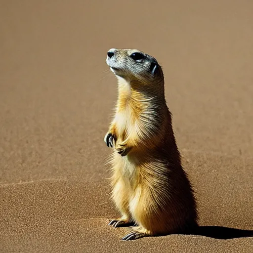 Prompt: prairie dog holding an american flag