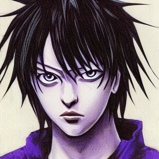 Prompt: portrait still of deathnote, art style by millais,