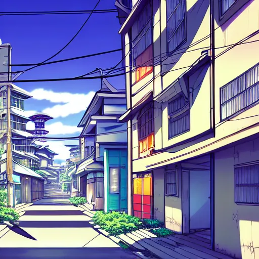 Image similar to anime tokyo residential quiet street scenery only wallpaper aesthetic