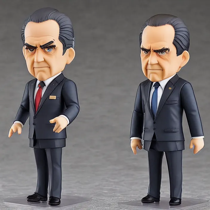 Prompt: Richard Nixon, An anime Nendoroid of Richard Nixon, figurine, detailed product photo