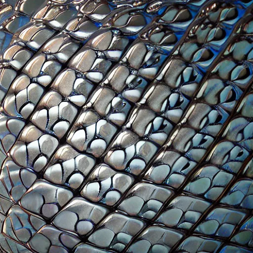 Prompt: translucent metallic dragon scale egg, photorealistic, symmetrical, unreal engine, beautiful scales in background