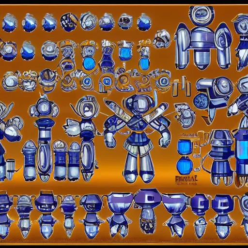 megaman steampunk spritesheet | Stable Diffusion | OpenArt