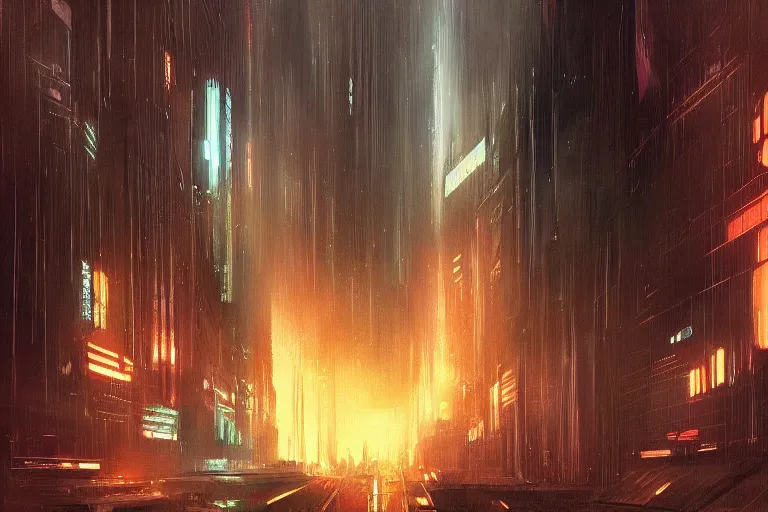 Image similar to blade runner concept art, artwork by ryan church