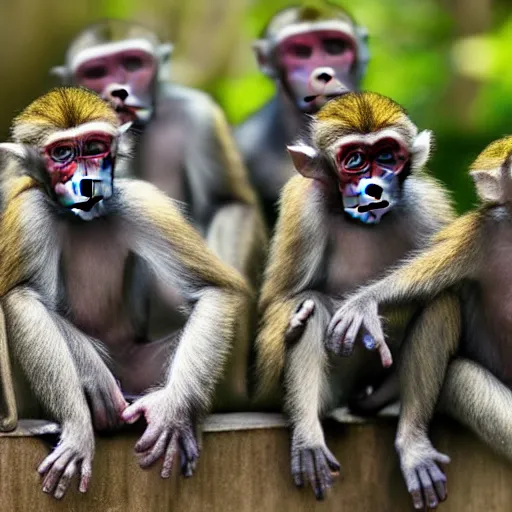 Prompt: an army of monkeys