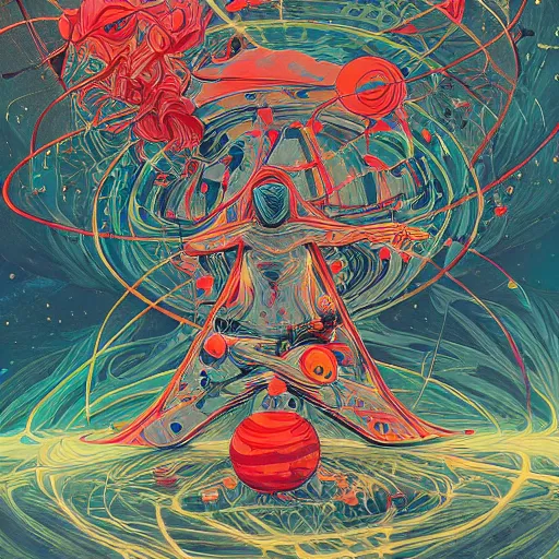 Prompt: Liminal space in outer space by James Jean