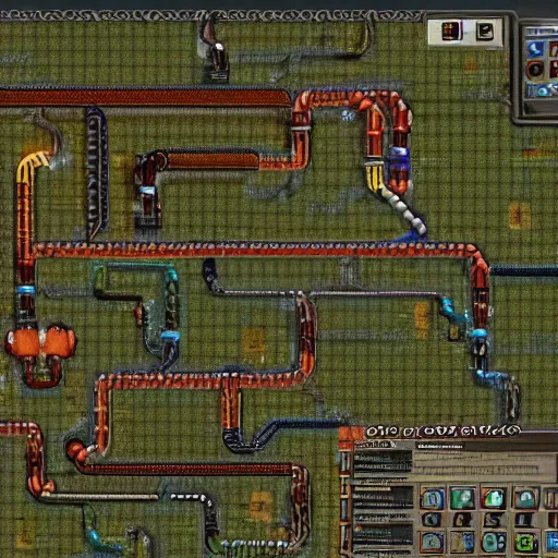 Image similar to images from the game factorio