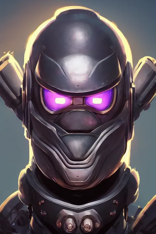 Image similar to epic mask helmet robot ninja portrait stylized as fornite style game design fanart by concept artist gervasio canda, behance hd by jesper ejsing, by rhads, makoto shinkai and lois van baarle, ilya kuvshinov, rossdraws global illumination radiating a glowing aura global illumination ray tracing hdr render in unreal engine 5