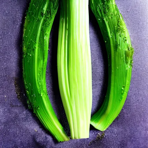 Prompt: celery in the shape of selena gomez