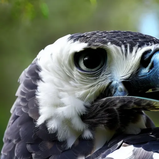 Image similar to close up of a harpy eagle