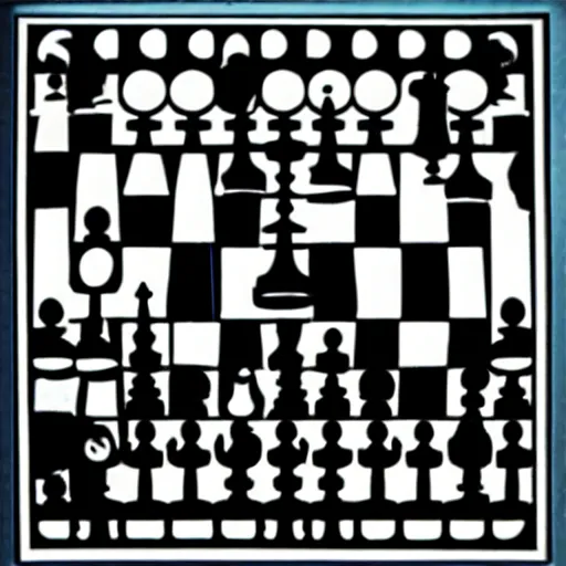 Image similar to an optical illusion made using a chess board