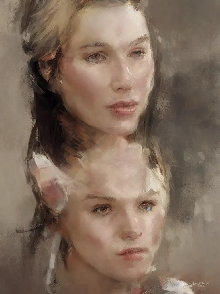 Prompt: romantic portrait, beautiful juicy brush strokes, alla prima, realist, by richard schmid and sargent, trending on cgsociety, red