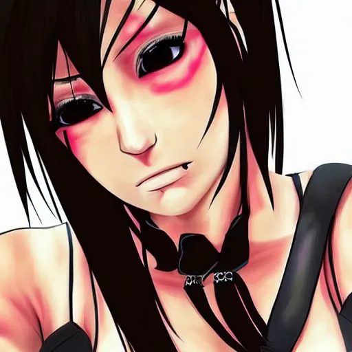 Image similar to high quality art of tifa lockhart with ganguro makeup, trending on artstartion