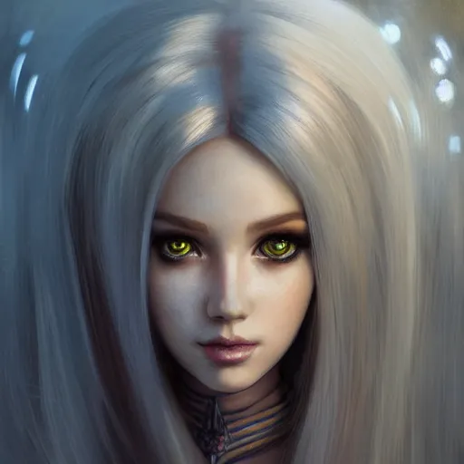 Prompt: Portrait of Barbie doll, white glowing eyes, fantasy, extremely detailed, digital painting, artstation, concept art, smooth, sharp focus, illustration, stunning lighting, art by artgerm and greg rutkowski and alphonse mucha and simon stalenhag, realistic character concept, high fantasy, light atmosphere, golden ratio, cinematic lighting, hyperdetailed, high resolution, insanely detailed and intricate, artstation, Marc Simonetti, Greg Rutkowski, 8k