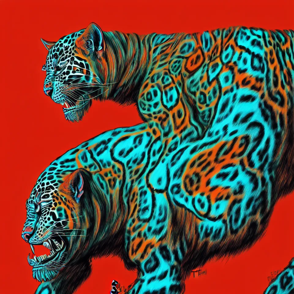 Image similar to bright psychedelic empty apartment, mayan jaguar warrior sleeping, diffuse lighting, fantasy, intricate, elegant, highly detailed, lifelike, photorealistic, digital painting, artstation, illustration, concept art, smooth, sharp focus, art by francis bacon