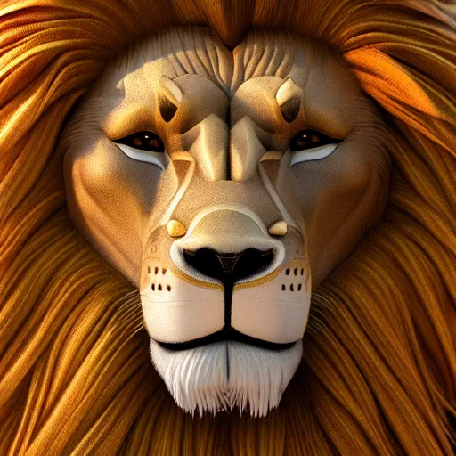 Image similar to anthropomorphic lion exquisite detail lion in hippie clothes, Streetwear, hippie fashion, protest movement, trending on artstation, incredible detail, Graeme Base, 8k detail, gi, global illumination, physically based rendering, photoreal, small details, intricate complexity