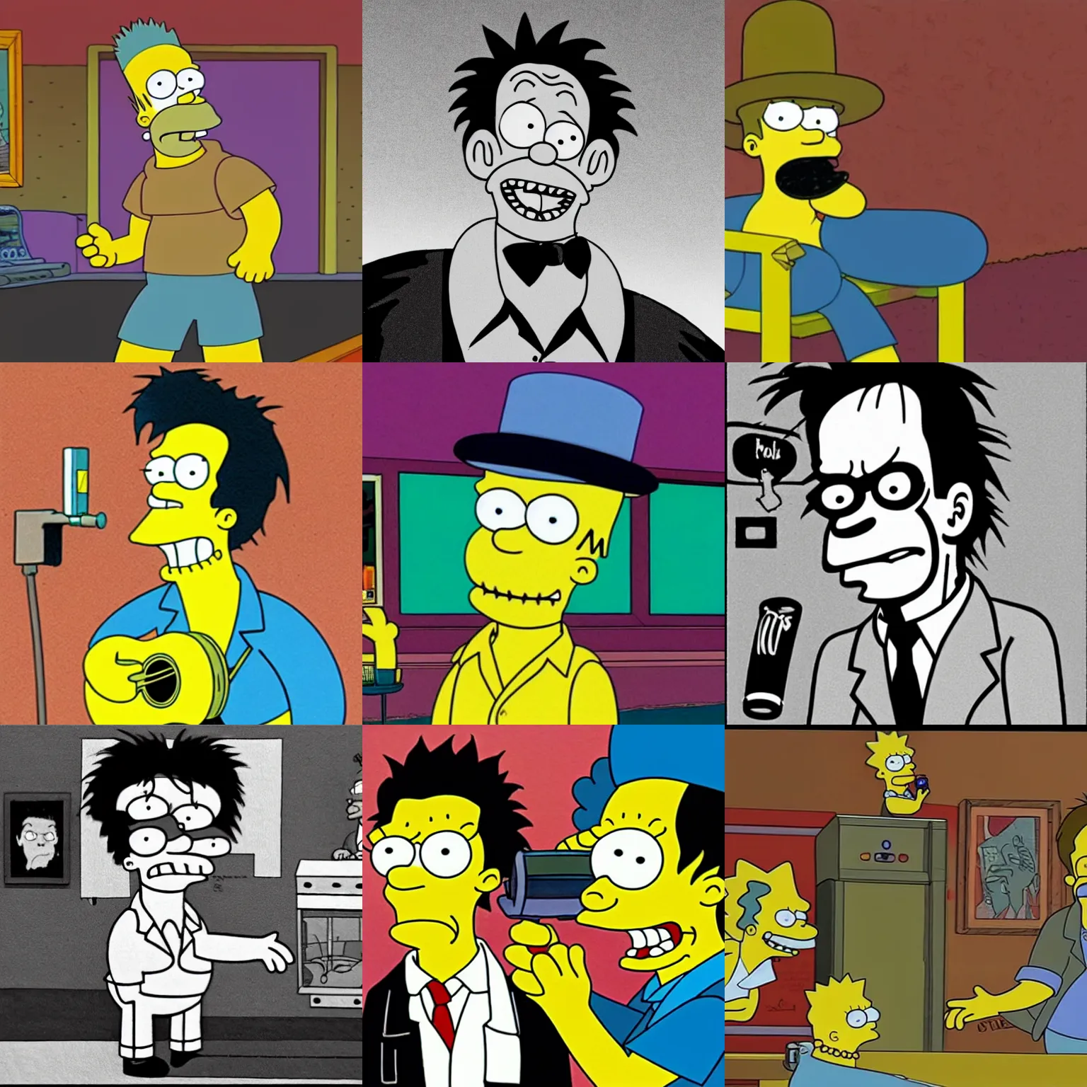 Prompt: tom waits in the simpsons