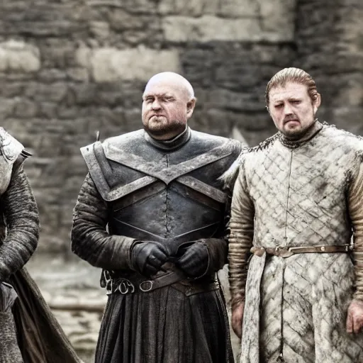 Prompt: the three stooges in game of thrones