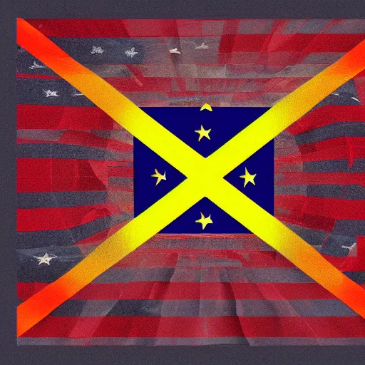 Image similar to the flag of a glitching society