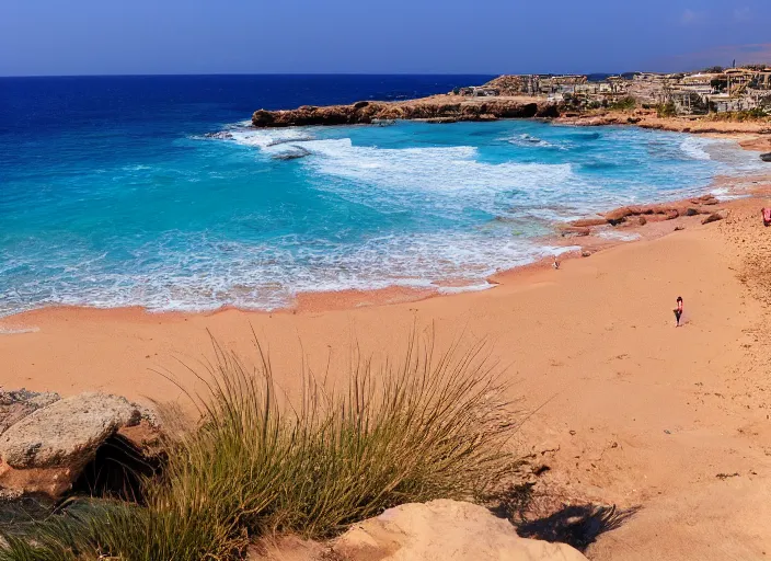 Prompt: A beautiful photograph of paphos beach, 8k, hyper-detailed