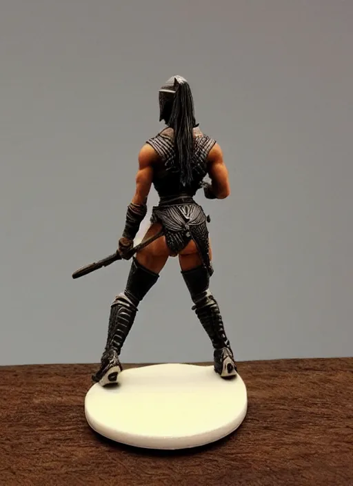 Image similar to Fine Image on the store website, eBay, Full body, 80mm resin detailed miniature of a Muscular female warrior, view from behind