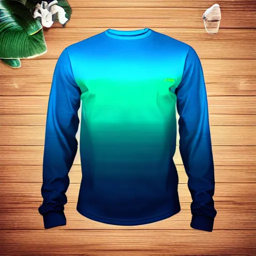 Image similar to blue green ombre forest long sleeve t shirt