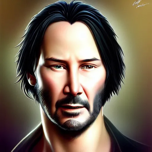 Image similar to keanu reeves in Pixar style by Stanley Artgerm and Tom Bagshaw