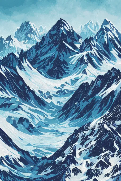 Image similar to mountain range and Alm in the Alps in the style of Heidi the cartoon, cartoon, intricate Details, concept art, matte painting, highly detailed, rule of thirds, dynamic lighting, cinematic, detailed, denoised, centerd, clean render