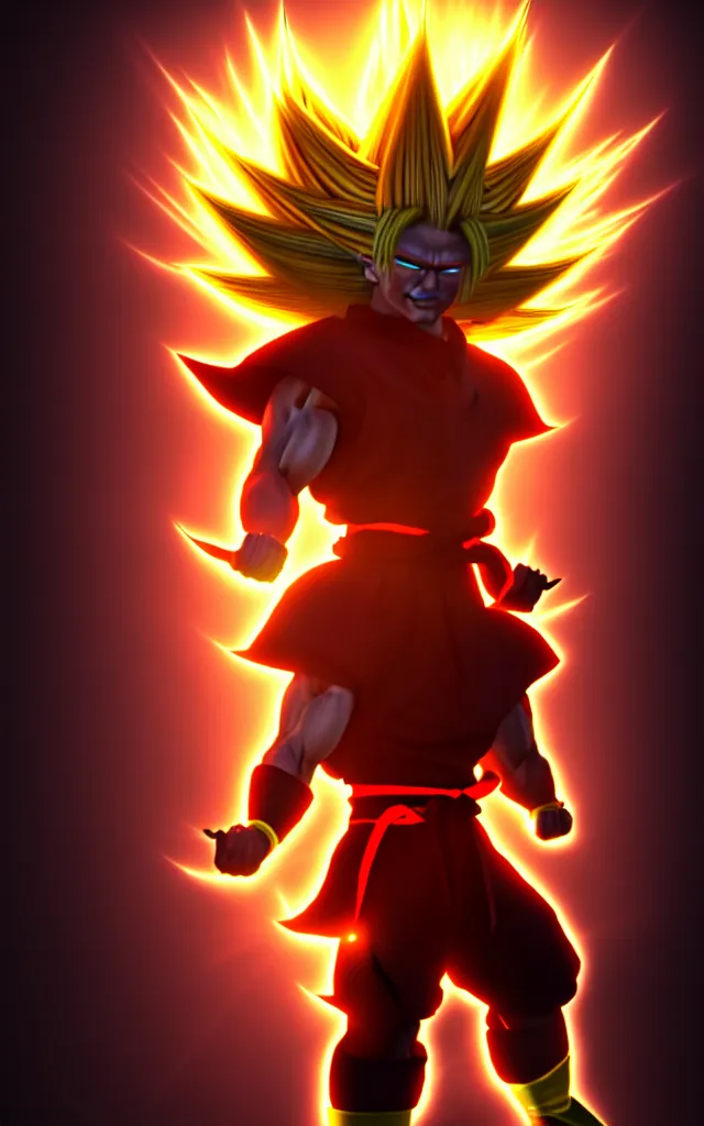 Prompt: samurai supersaiyan god, 8 k photorender