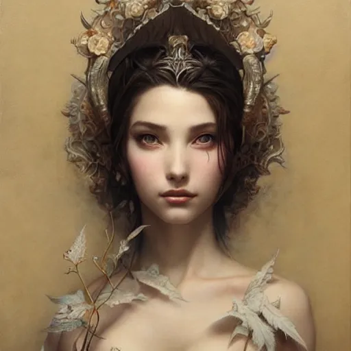 Image similar to aerith gainsborough, intricate, elegant, highly detailed, smooth, sharp focus, award - winning, masterpiece, in the style of tom bagshaw, cedric peyravernay, peter mohrbacher, pinterest