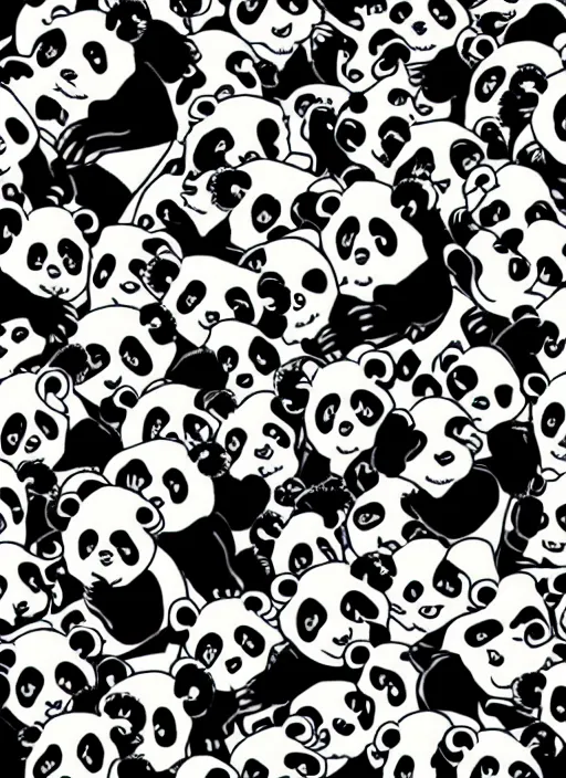 Prompt: panda pattern