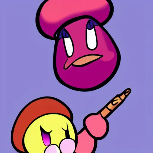 Image similar to kirby in the style of christian weston chandler