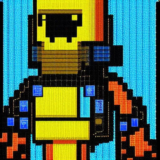 Image similar to 8 - bit pixel art of a knight