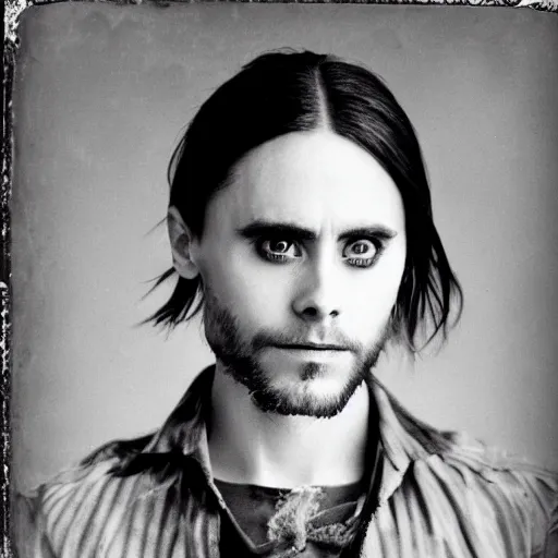 Image similar to jared leto antique photograph