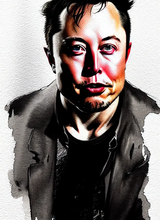 Prompt: portrait, Elon Musk , watercolor, dramatic lighting, cinematic, establishing shot, extremely high detail, foto realistic, cinematic lighting, pen and ink, intricate line drawings, by Yoshitaka Amano, Ruan Jia, Kentaro Miura, Artgerm, post processed, concept art, artstation, matte painting, style by eddie mendoza, raphael lacoste, alex ross