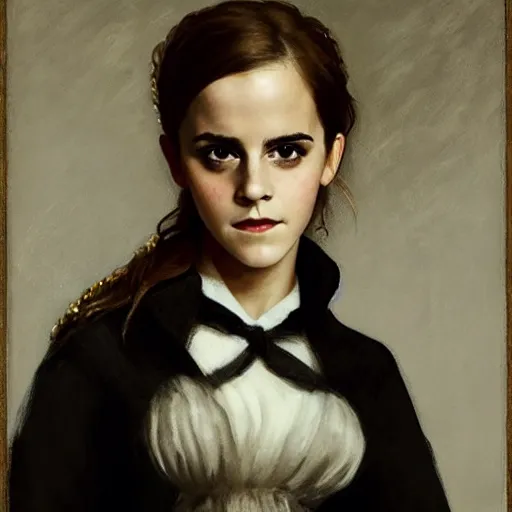 Prompt: Emma Watson by Gustave Courbet