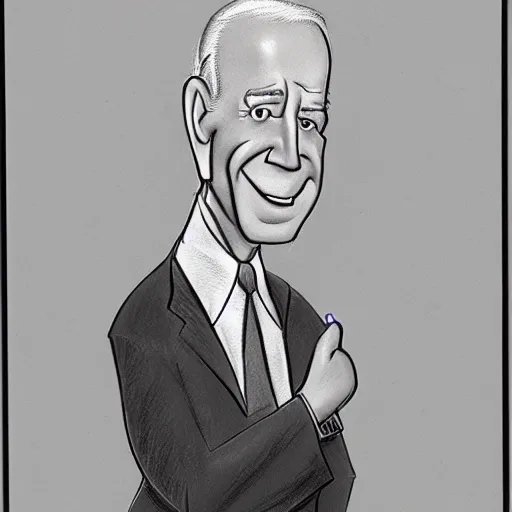 Image similar to milt kahl pencil sketch of joe biden