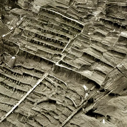 Image similar to black and white surreal photograph, highly detailed vast space made of stairsteps, sideview, detailed textures, natural light, mist, architecture photography, film grain, soft vignette, sigma 1 4 mm f / 1. 4 1 / 1 0 sec shutter, imax 7 0 mm footage