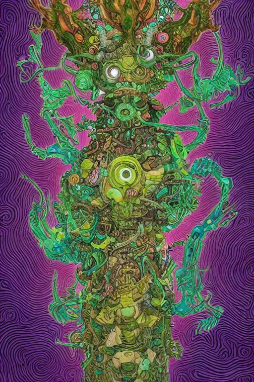 Prompt: creature sushi roots cactus elemental flush of force nature micro world fluo light deepdream a wild amazing steampunk baroque ancient alien creature, intricate detail, colorful digital painting that looks like it is from borderlands and by feng zhu and loish and laurie greasley, victo ngai, andreas rocha, john harris