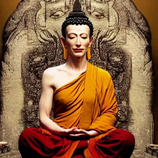 Image similar to cate blanchett as buddha