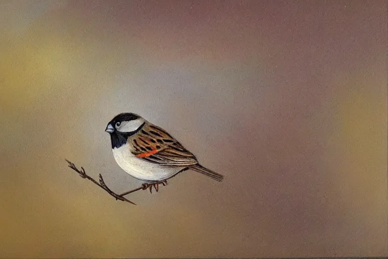 Image similar to the most beautiful painting of a sparrow